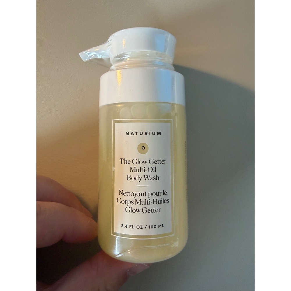 Naturium The Glow Getter Multi-Oil Body Wash 3.4oz Travel Squalane Hydrating